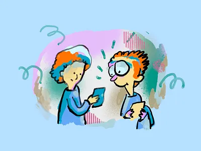 Look at my app design drawing hand drawn illustration