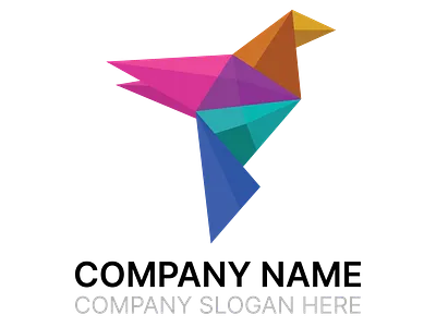 Company logo - Origami style branding design graphic design illustration logo ui ux vector