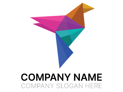 Company logo - Origami style branding design graphic design illustration logo ui ux vector