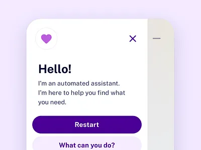 Hello menu redesign ui ux virtual assistant welcome