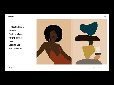 Marceau - Interactive project list animation design illustration portfolio qode interactive ui ux
