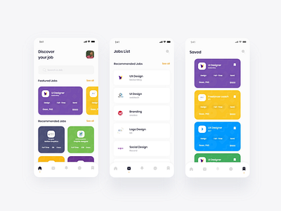 Design Ui App Jobs app design ui ux تصميم تصميم ui واجهة المستخدم