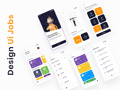 Design Ui App Jobs 3d app design graphic design screen ui ux تصميم تصميم ui واجهة المستخدم