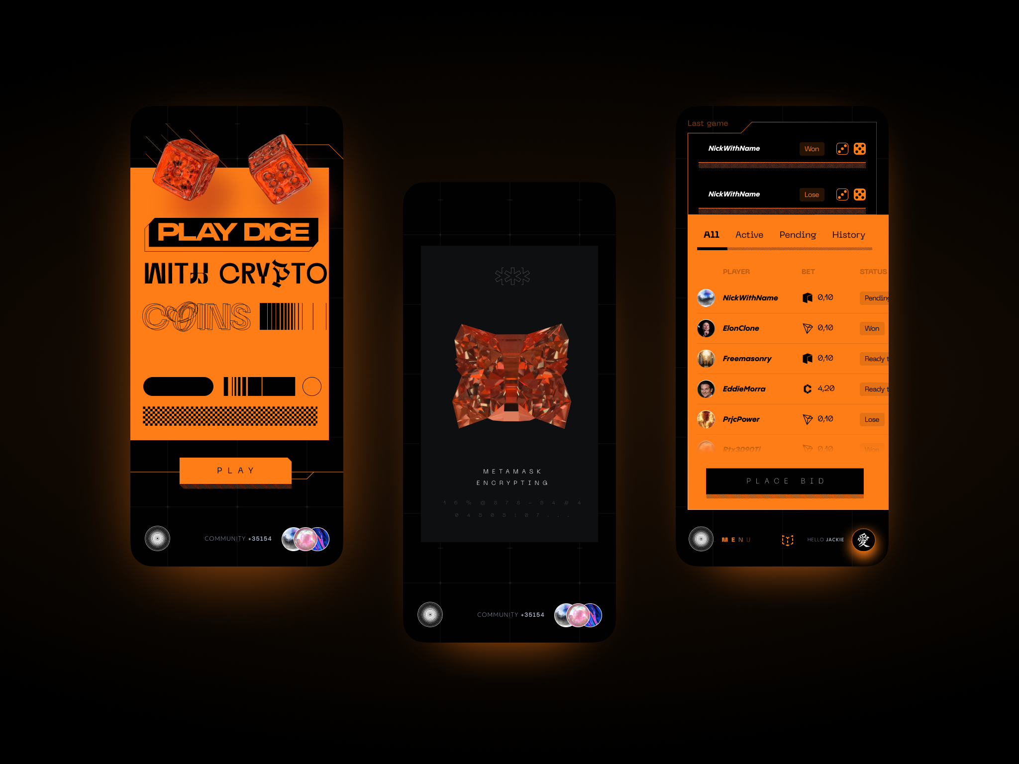 Example of Crypto Exchange Dex/Cex UI/UX