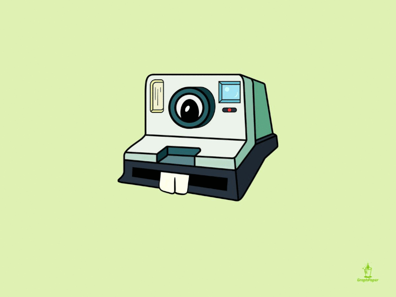 KAWAITIVE - Kawaii Polaroid Cam after effects animation art branding camera clean cute design graphic design graphpaper illustration instagram logo minimal motion motion graphics polaroid ui vector