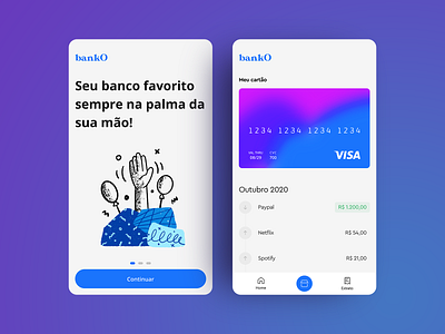 bank app app bank bradesco clean design digital bank inter itau nubank ui