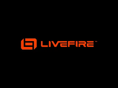 LiveFire - Firearms Training app brand brand identity branding clean custom figma fire firearm gun icon live logo logotype mark orange training