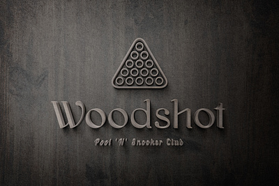 Woodshot pool 'n' snooker club logo branding design graphic design logo vector