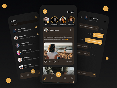 Social Chat App UI Design app design application application design clean design dribbble interface mobile design project social app ui ux