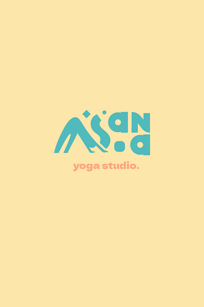 Asana - Yoga studio. cute logo fun design graphic design logo design logomark logotype yoga brand yoga branding yoga logo