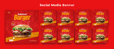 Social Media Banner banner branding burger banner design facebook ads facebook banner food banner graphic design promotion banner