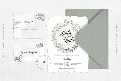 Green Foliage Wedding Suite clean clean invitation design elegant elegant invitation fresh fresh invitation graphic design invitation invitation shop minimal minimal invitation modern modern invitation print