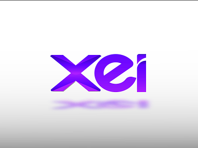 Xei Logo brand branding design gradient illustration illustrator logo modern purple purple logo ui