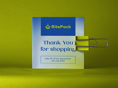 Packaging company branding blue blueneon branding branding design carddesign corporate identity design graphic design logo packaging design thankyoucard yellow