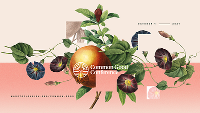 Common Good Conference - Illustrations christian common complete conference design floral flourish flourishing good grain illustration incomplete live logo made natural nature noise remote vintage