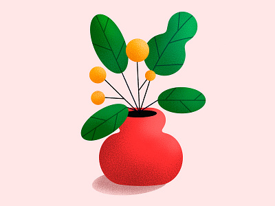 Abstract Plant botanical design digital illustration plants procreate