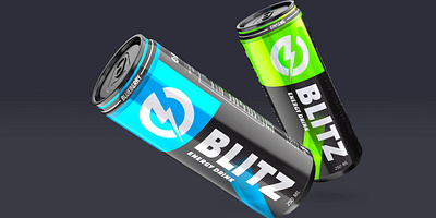 Blitz Energy Drink bolt branding design drink energy identity logo packaging