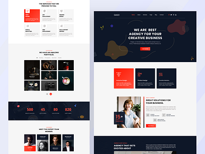 Creative Agency Web (UI) agency app ui agency full web design agency landing page agency web design branding creative agency creative bussiness agency design illustration minimal modern ui ux web website