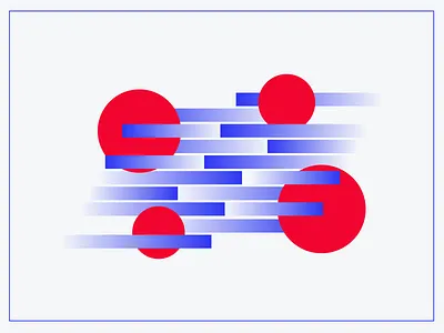 R&B Gradient 2/3 // CHELCHA adobe illustrator blend blend tool blue circle circles design digital art gradient graphic design illustration illustrator line work overlap poster poster design rectangle red shapes