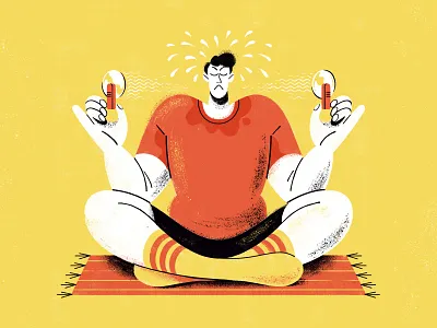 Heatwave character characterdesign drawing graphic heat hot illustration man texture