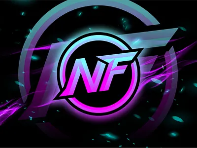 NF logo gaming esports 3d blue creative design esports fancy fire gamers gaming initials logo letters logo logo esports logo gaming logo twitch pink streamer twitch vector youtuber