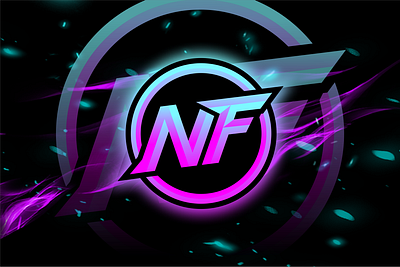 NF logo gaming esports 3d blue creative design esports fancy fire gamers gaming initials logo letters logo logo esports logo gaming logo twitch pink streamer twitch vector youtuber