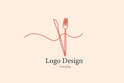 Minimalist line art logo