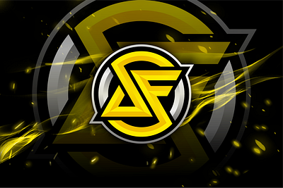 DF logo gaming esports - FOR SALE! 3d creative design esports fancy fire gamers gaming graphic design illustration logo logo esports logo gaming silver streamer twitch yellow youtube