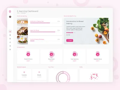 Elearning Dashboard course dashboard learning school training web app web application