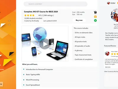 Course Preview adobe xd