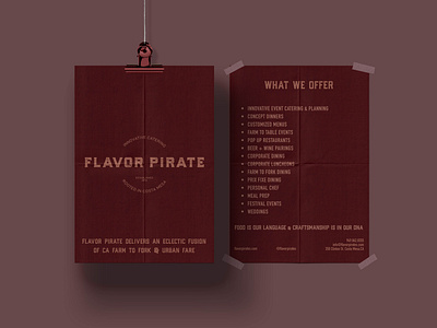 Flavor Pirate Marketing Poster brand identity branding brochure catering food food logo graphic design logo logo design logotype marketing minimal organic poster restaurant type typography vector vintage