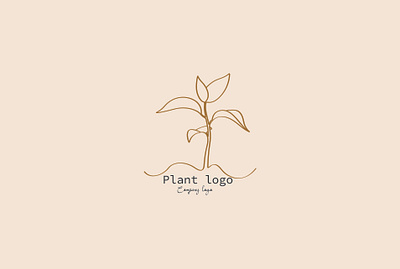 Plant minimalist line art logo