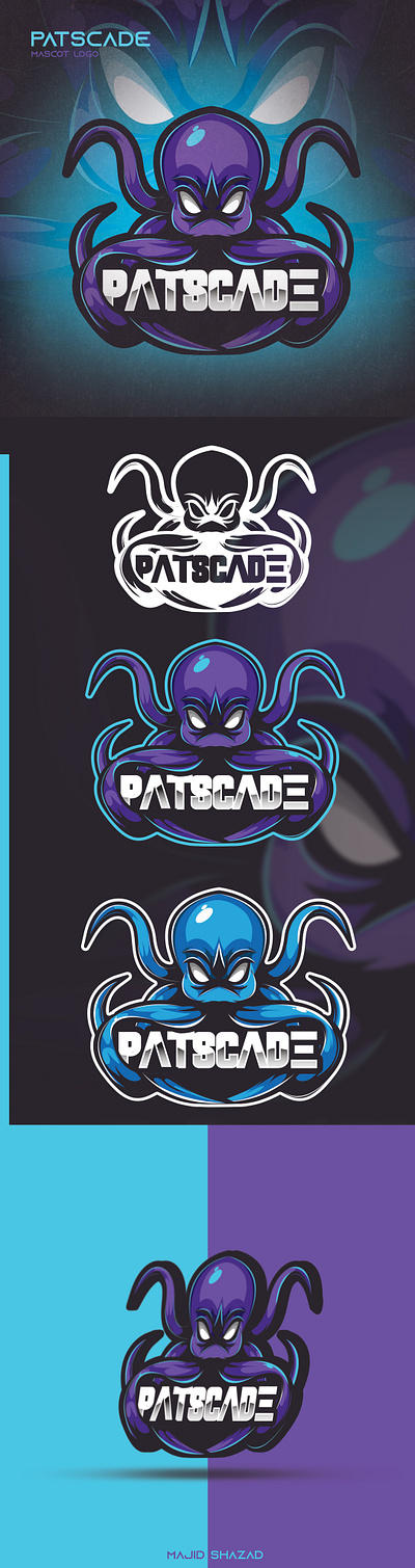 octopus Mascot logo branding design dribble wolf mascot logo graphic design illus illustration logo logo maker majid majidshazad mascot octopus octopus mascot octopus mascot logo design blue vector