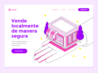Daily UI - 003 Landing Page branding design illustration ui