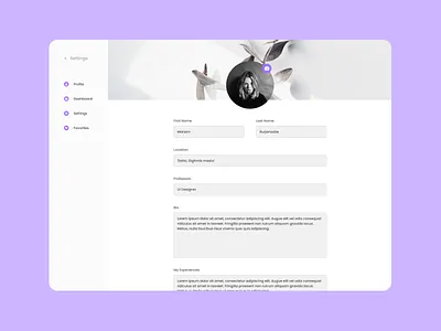 Design of account settings 3d acc account accountsettings branding clean design figma illustration logo profile profilesettings settings typography ui uidesign ux uxdesign vector