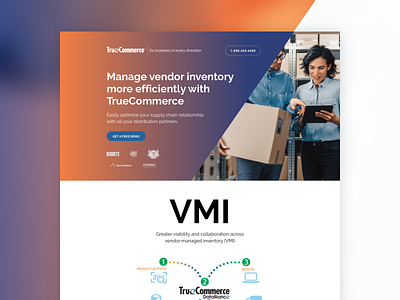 Commerce Solution Software | Vendor Management Demo Landing Page bofu commerce conversion design cro demo design e commerce ecommerce inventory landing page marketing saas software ui ux vendor management web