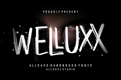 WELLUXX - Allcaps Handbrush Font brushfont font handwrittenfont scriptfont typography