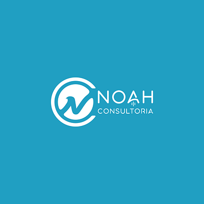 Logo foe NOAH CONSULTORIA (consultancy company) branding catchy clever consultancy genius genius idea graphic design hidden message innovation logo memorable