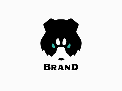 Bear Paw Pre-Made Logo animal bear beverage branding claw fur animal grizzly logomark logo monotone nature paw vector logo wild