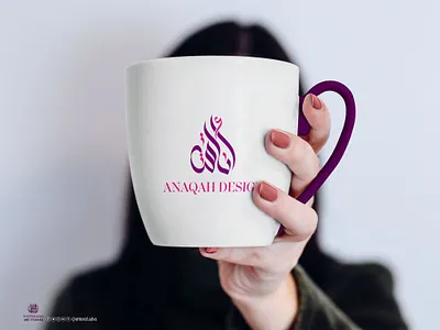 Anaqah design logo شعار أناقة ديزاين branding design graphic design illustration logo typography vector