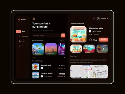 Paraspace booking dashboard travel webapp