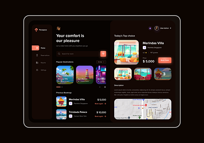 Paraspace booking dashboard travel webapp