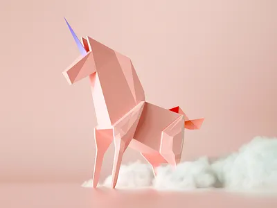 Fantasy 3d art 3d illustration cinema4d cloud design fantasy francisco cortes illustration magic octanerender pink poetry pony puple unicorn