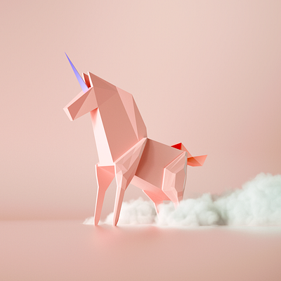 Fantasy 3d art 3d illustration cinema4d cloud design fantasy francisco cortes illustration magic octanerender pink poetry pony puple unicorn