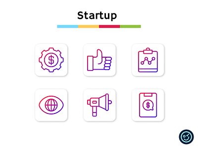 Startup Icons business design icon icon design icon set iconography icons illustration startup ui