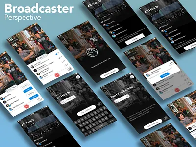 Livestream v1 (case study) animation broadcast camera case study graph livestream message mic mobile motion graphics sme stats streaming ui visitors