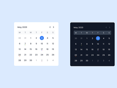 Calendar UI Elements admin bootstrap calendar clean dark dashboard elements figma gradient light tailwindcss ui ux