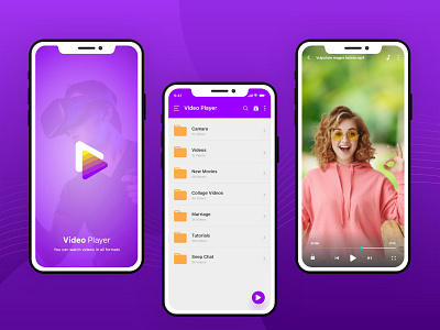 Video Player App app design ui ui designer ui desinger ux web