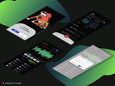 Audio Editor App app design illustration ui ux
