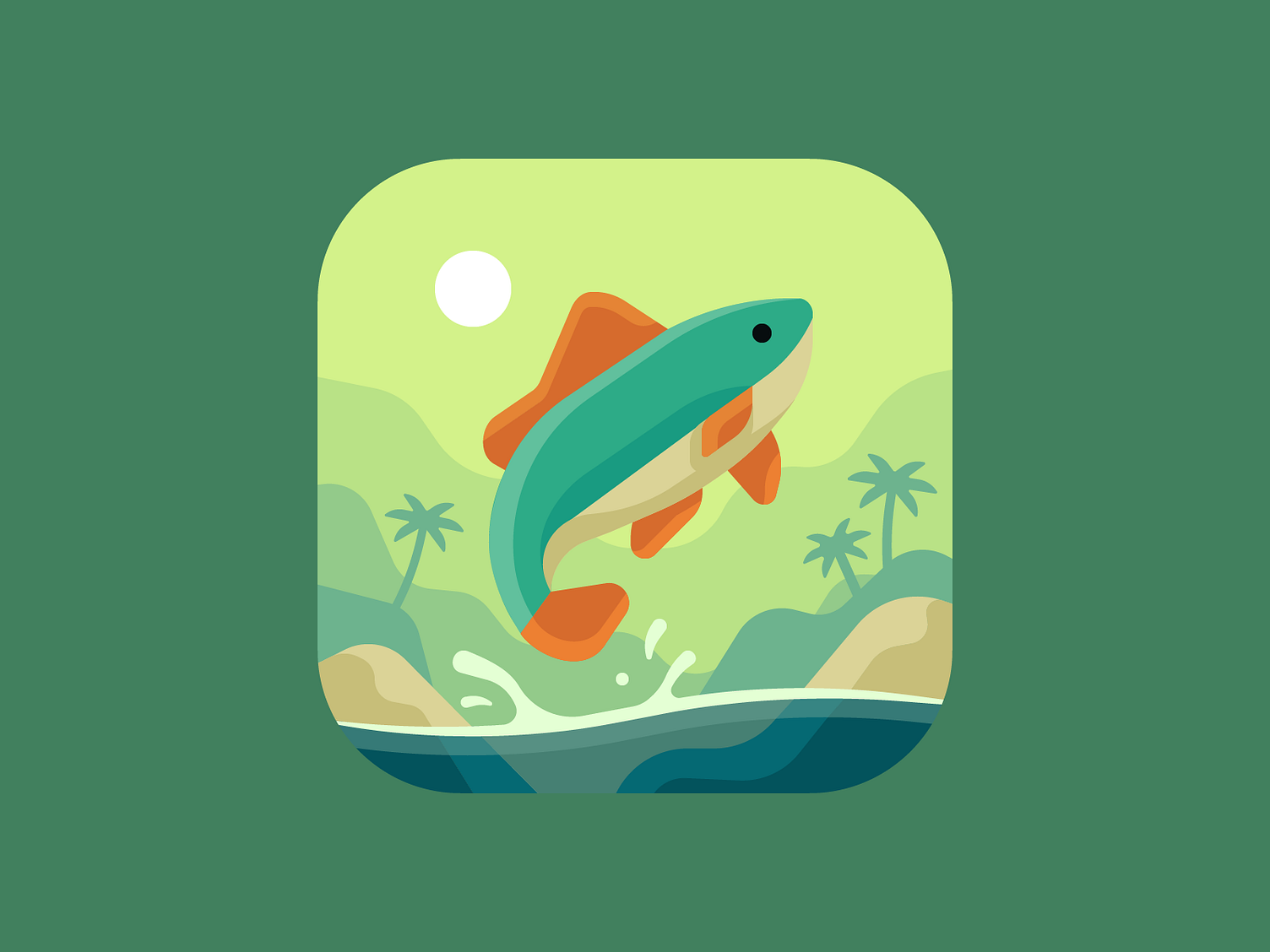 Tides: A Fishing Game - App Icon Exploration by Matt Anderson for